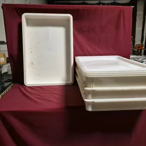 (4) Polycarbonate Dough Boxes with Covers