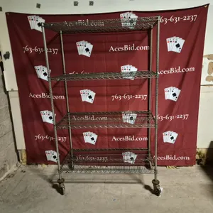 Metro Style 4 Tier Chrome Shelving Unit on Casters - 48" x 24" - NSF Approved