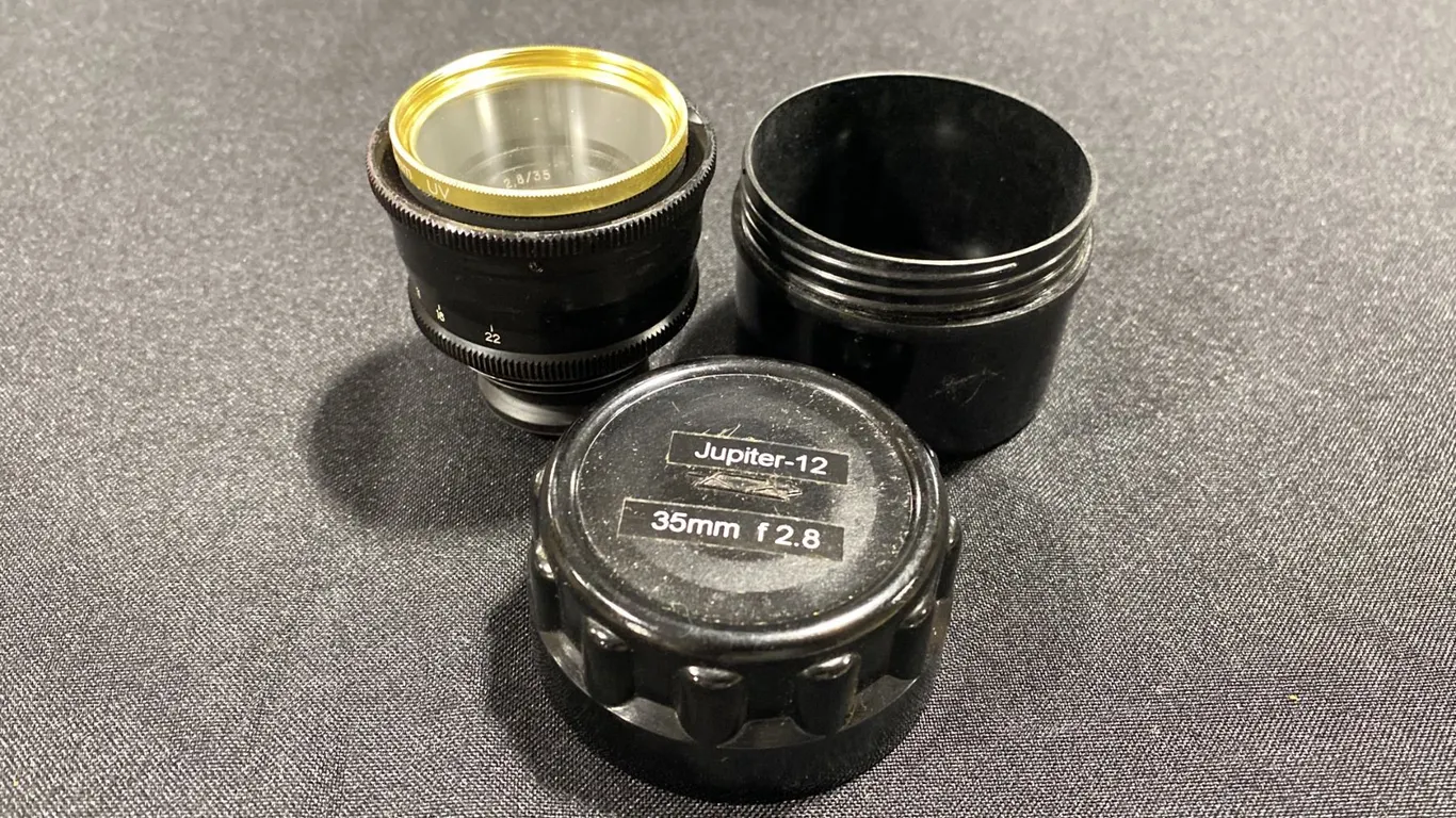 JUPITER-12 F2.8/35MM LENS WITH CASE *FITS ZORKI-4 CAMERA*