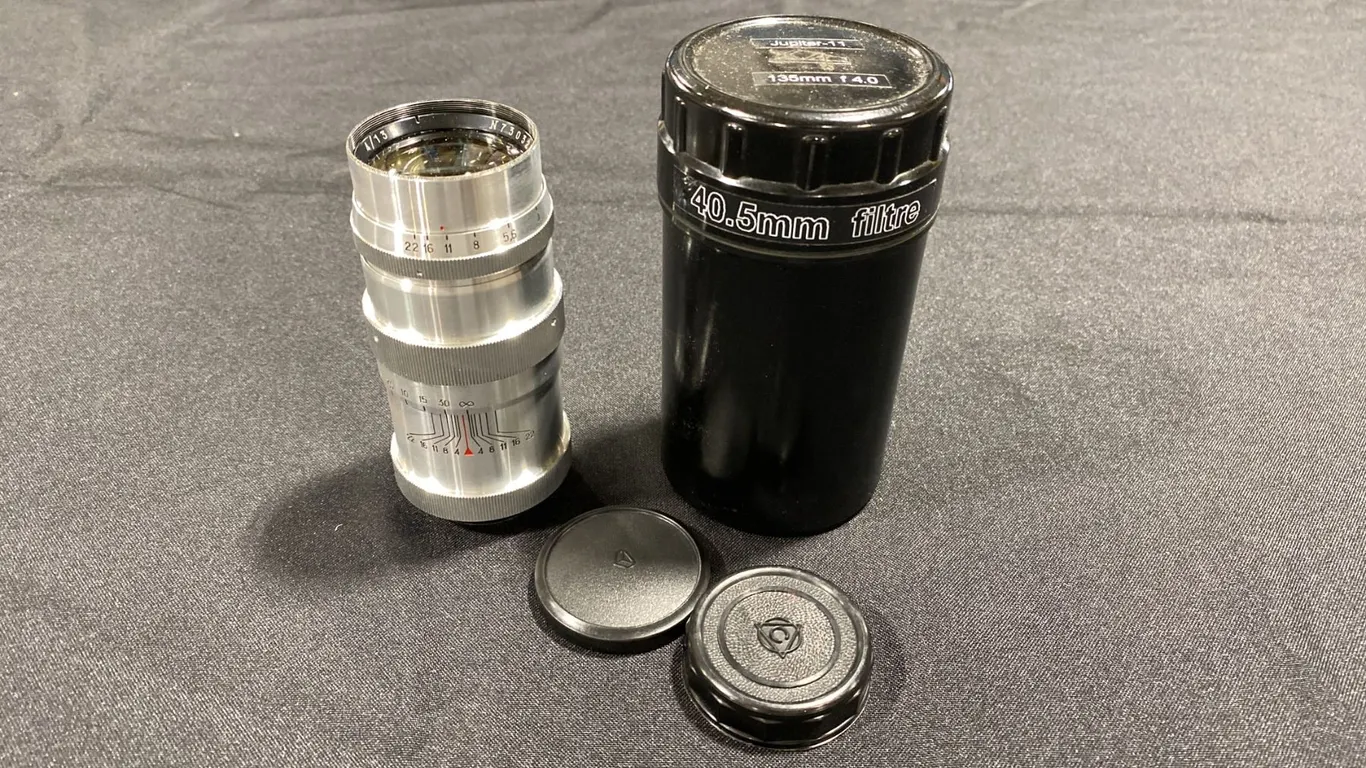 JUPITER-11 F/4.0/135MM LENS WITH CASE *FITS ZORKI-4 CAMERA*