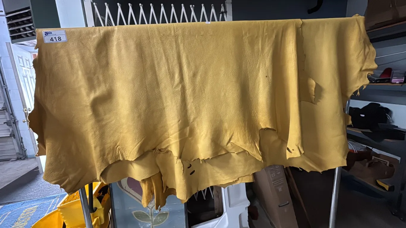 3 SHEETS OF TANNED LEATHER