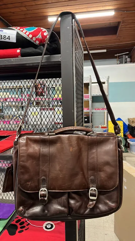 SAMSONITE LEATHER LAPTOP SHOULDER BAG