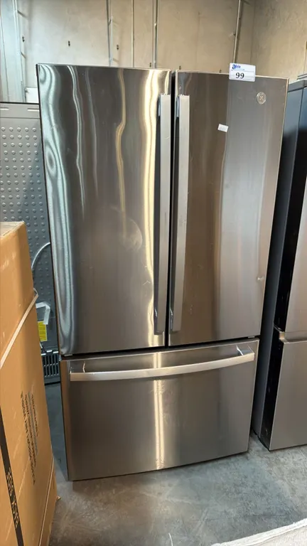 GE GNE27JYMXFFS 27.0 CU FT STAINLESS STEEL FRENCH DOOR BOTTOM FREEZER FRIDGE 35.75"W X 35.875"D X 69