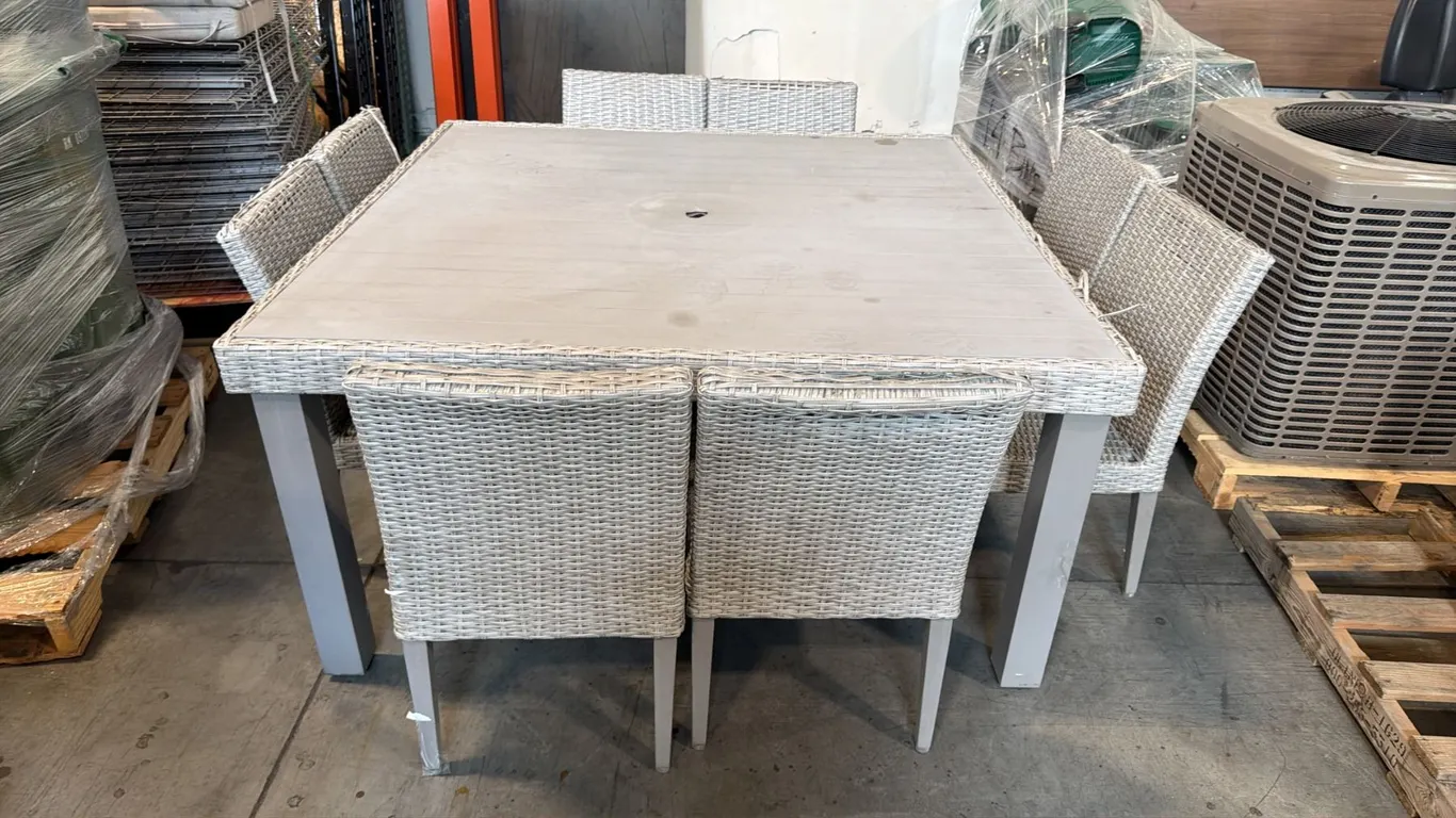 LIFESTYLEGARDEN 9-PIECE PATIO DINING SET W62" X D62" X H29"