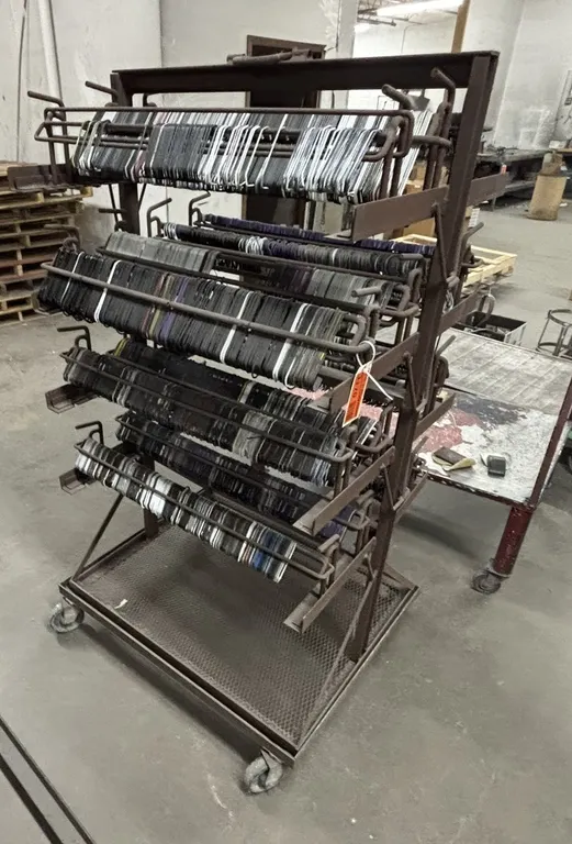 Wheeled Cart for Paint Hangers