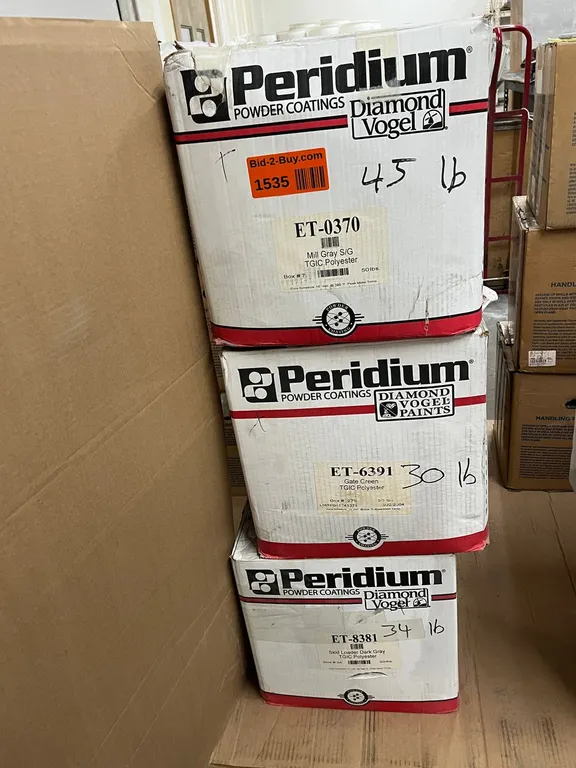 (3) Partial Boxes of Diamond Vogel Peridium Powdercoat