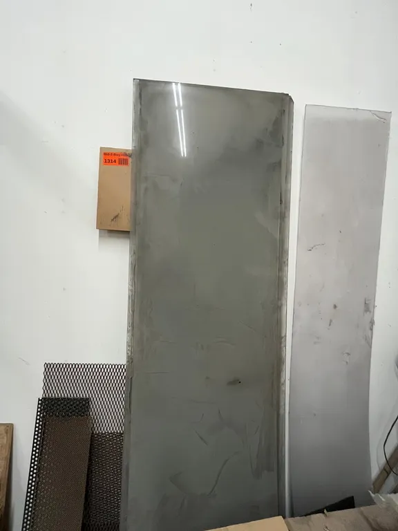 (7) Lengths of Plexiglass and Assorted Perforated Steel