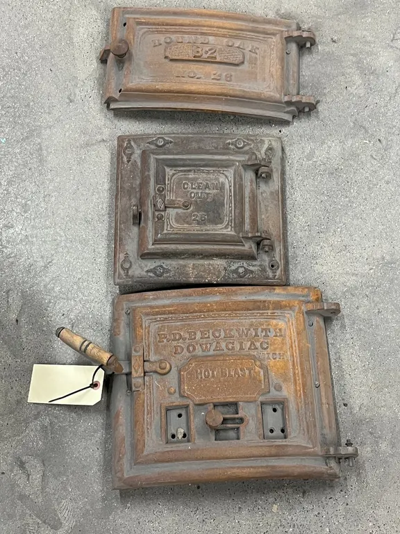 (3) Vintage Furnace Doors