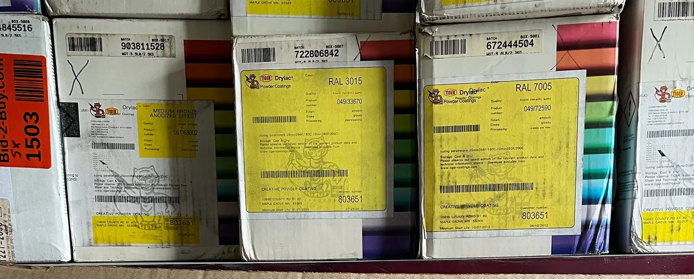 (5) Partial Boxes of Tiger Powdercoat