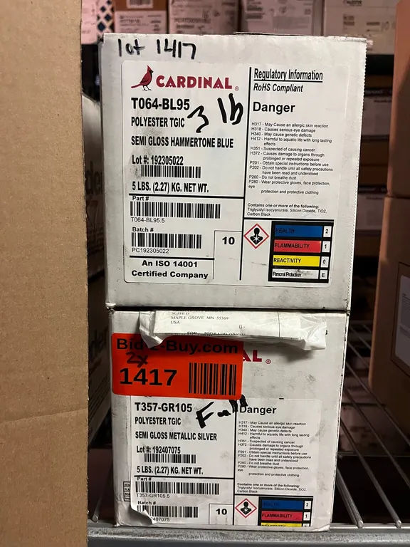 (2) Boxes of Cardinal Powdercoat