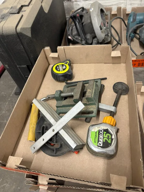 Vise, Guide, Clamp, and (2) Tape Measures