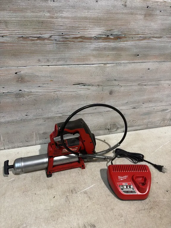 Milwaukee grease gun and charger