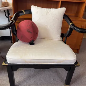 Black Lacquer Asian-Inspired Chair