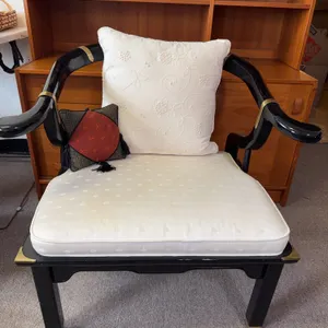 Black Lacquer Asian-Inspired Chair