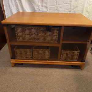 Swivel Teak TV/Art Stand