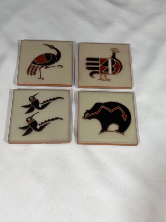Italian Clay Trivets w/Animal Designs