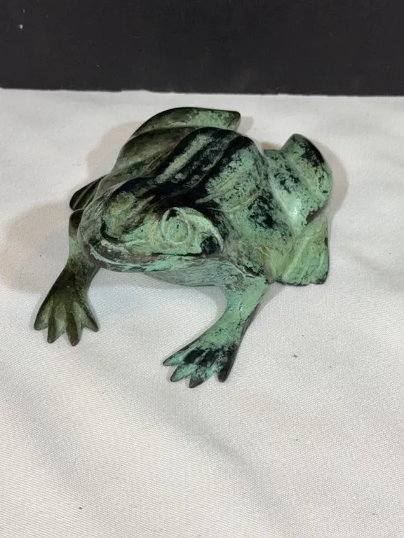 Department 56 Brass Frog Figurine