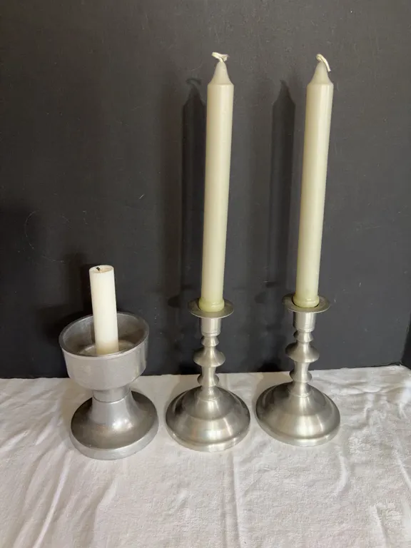 Pewter Candleholders