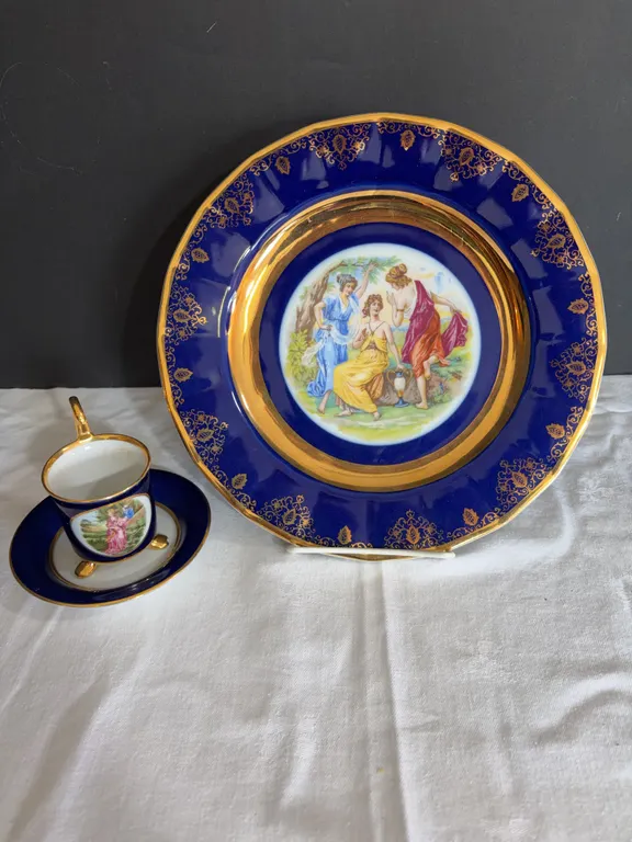 Czech Porcelain Plate & Cup