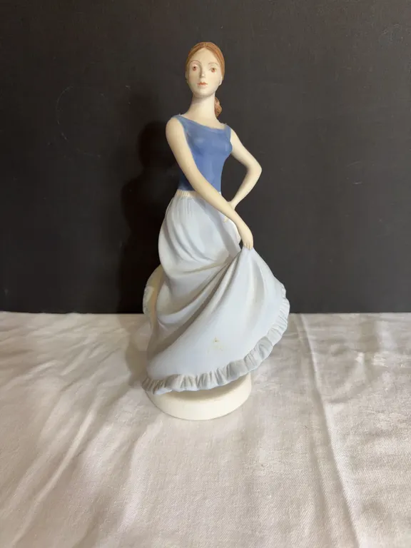 Royal Dux Bohemia Hand Painted Dancing Lady Figurine