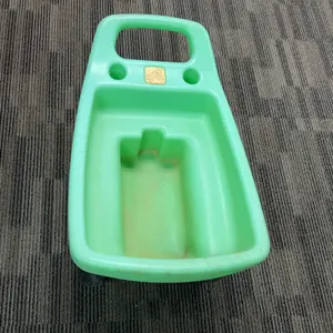 Step2 Model 7140 Green Plastic Wheelbarrow Toy, Dual Wheels, USA Made