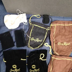 Collector's Assortment of Crown Royal and Velvet Drawstring Bags
