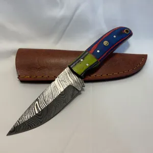 Custom Damascus Hunting Knife