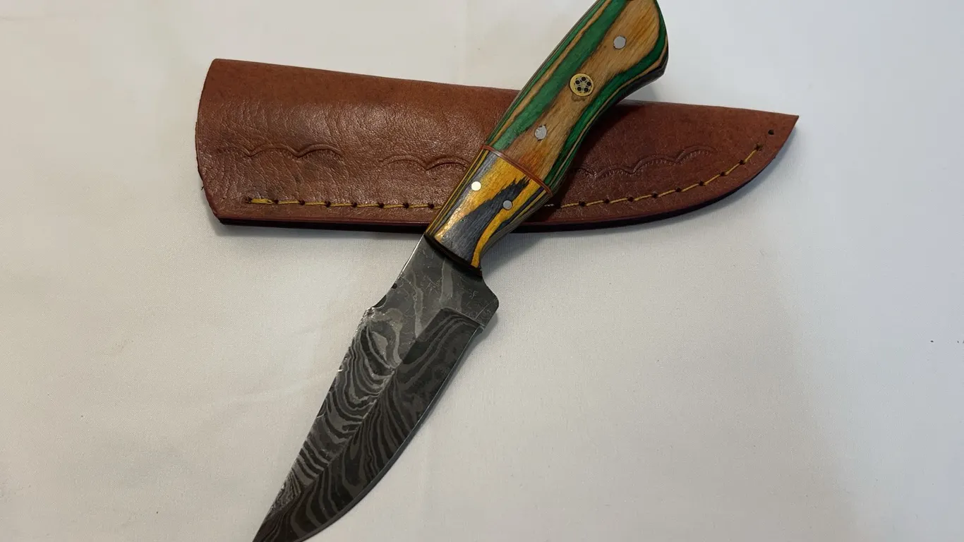 Custom Damascus Hunting Knife