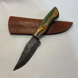 Custom Damascus Hunting Knife