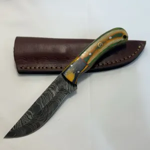 Custom Damascus Hunting Knife