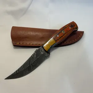 Custom Damascus Hunting Knife