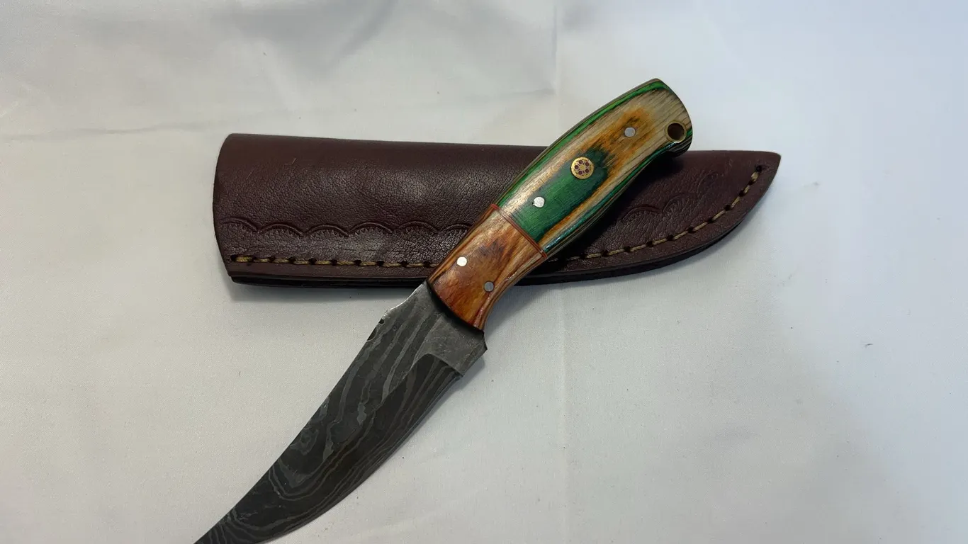 Custom Damascus Hunting Knife