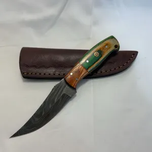 Custom Damascus Hunting Knife