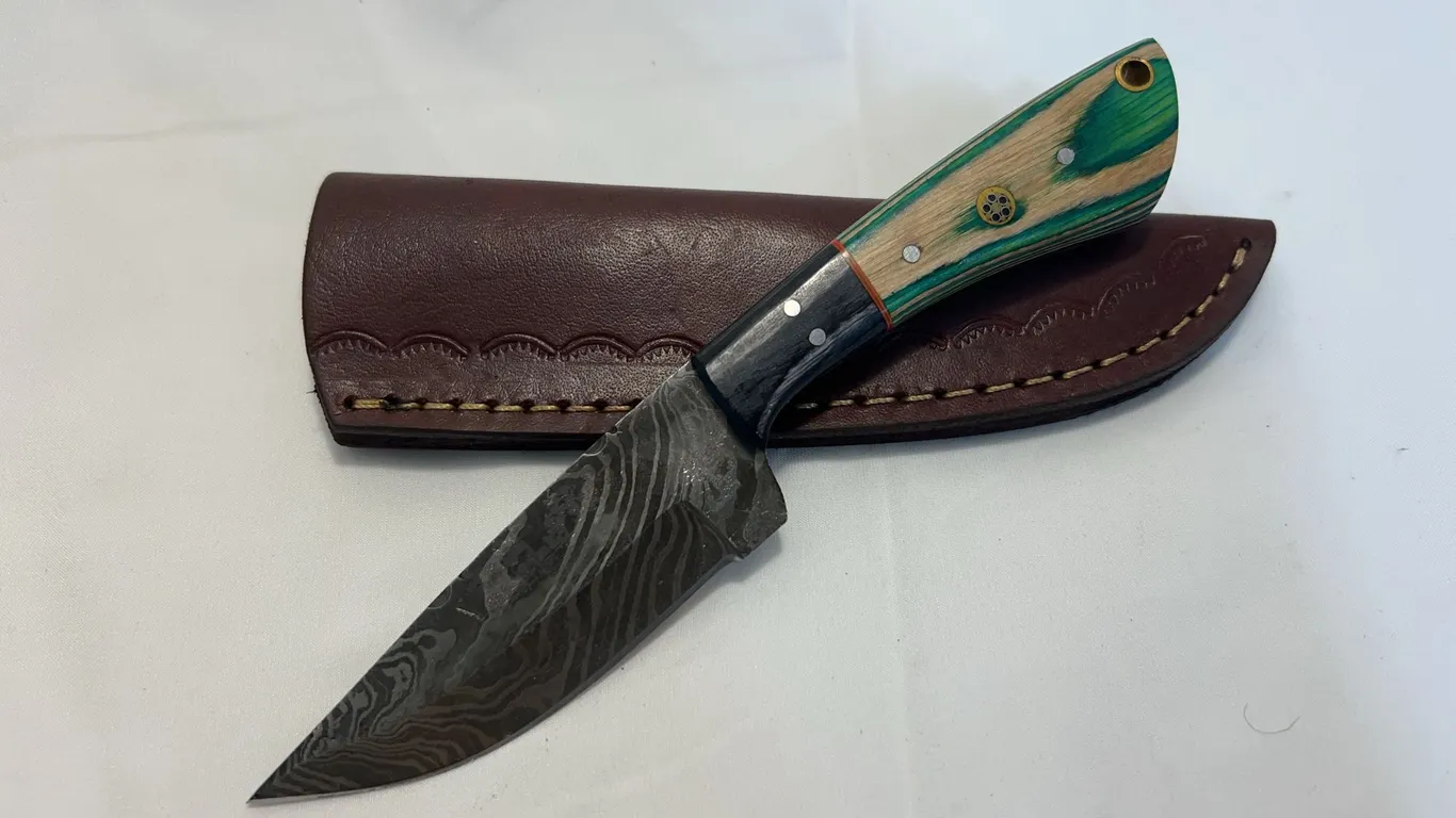 Custom Damascus Hunting Knife