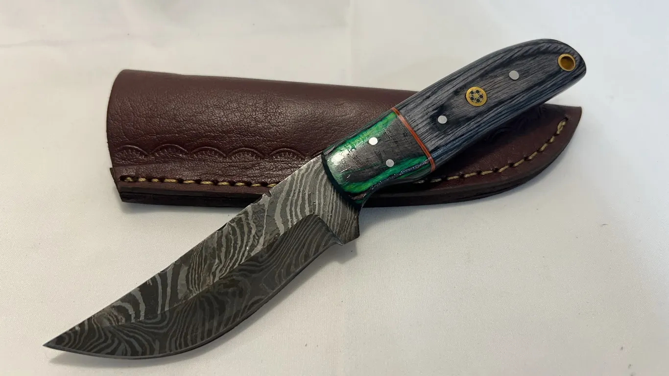 Custom Damascus Hunting Knife