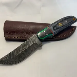 Custom Damascus Hunting Knife