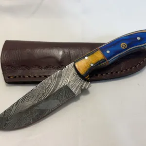 Custom Damascus Hunting Knife