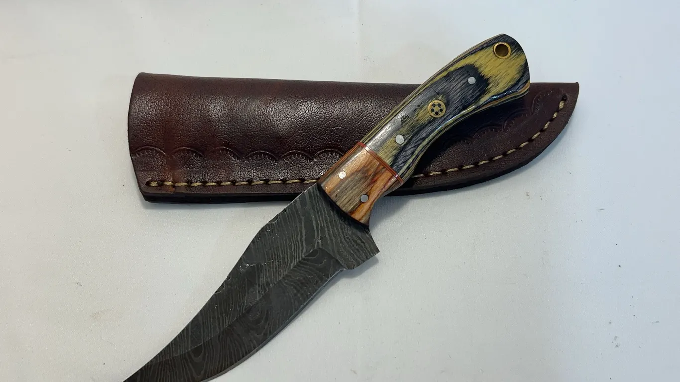 Custom Damascus Hunting Knife