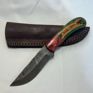 Custom Damascus Hunting Knife