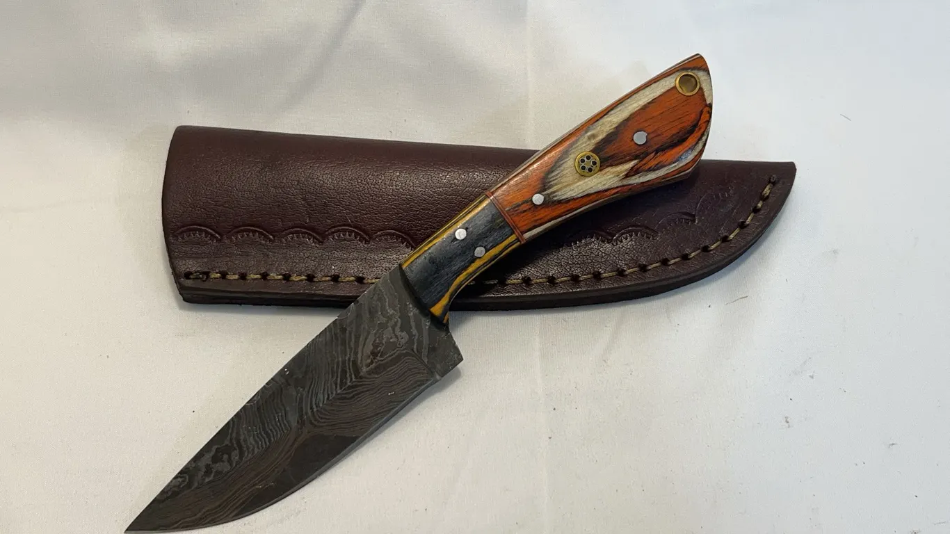Custom Damascus Hunting Knife