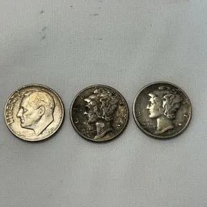 Roosevelt & Mercury Silver Dimes