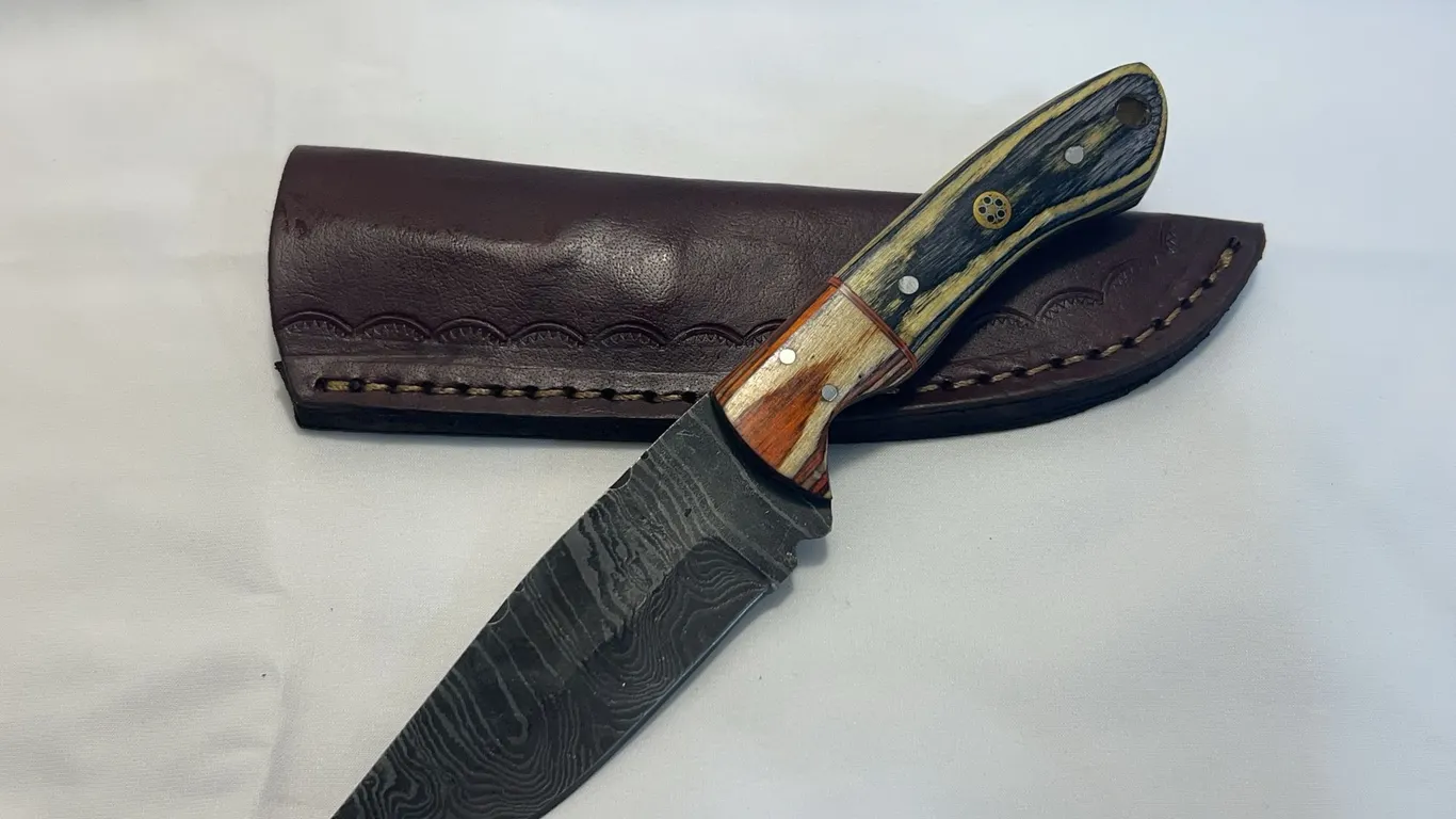 Custom Damascus Hunting Knife