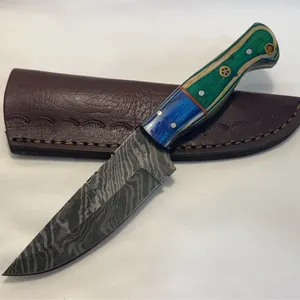 Custom Damascus Hunting Knife