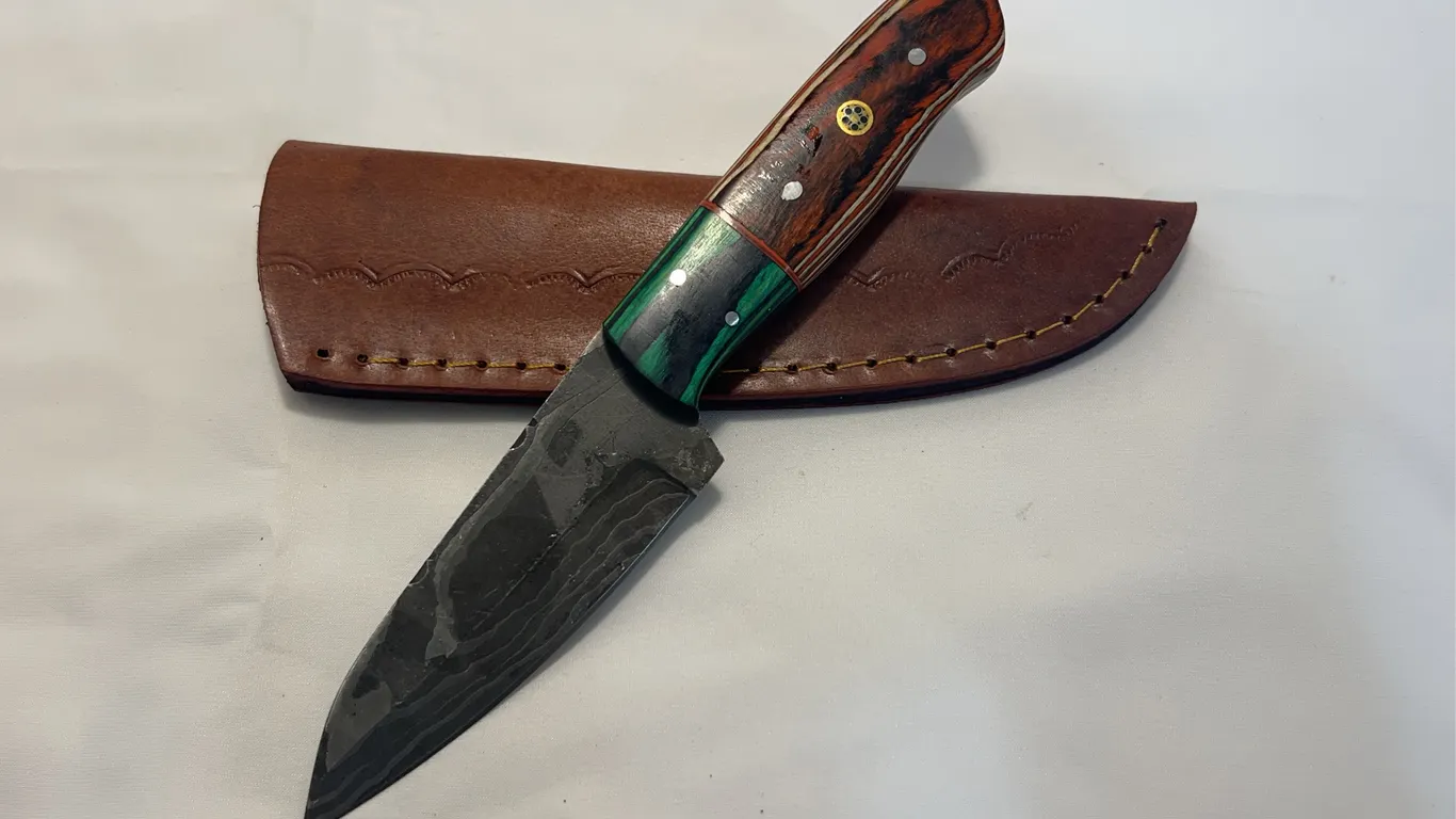 Custom Damascus Hunting Knife