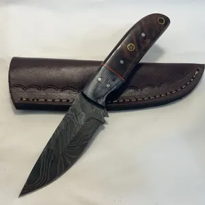 Custom Damascus Hunting Knife