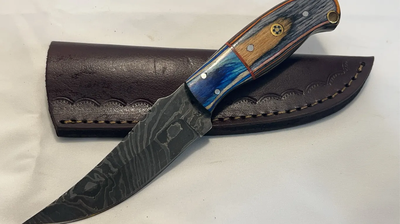 Custom Damascus Hunting Knife