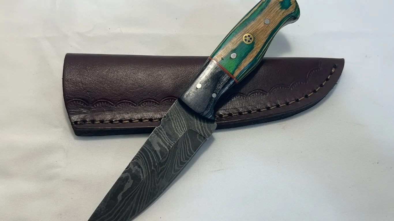 Custom Damascus Hunting Knife