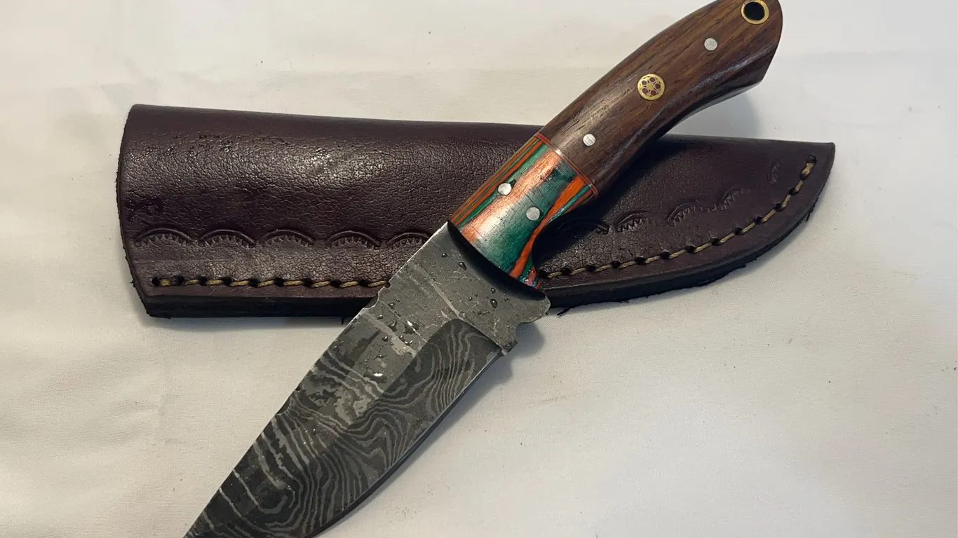 Custom Damascus Hunting Knife