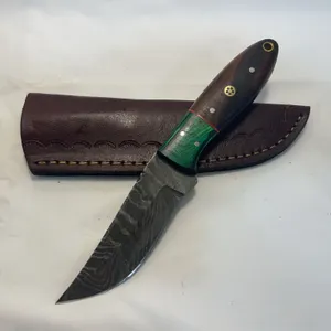 Custom Damascus Hunting Knife