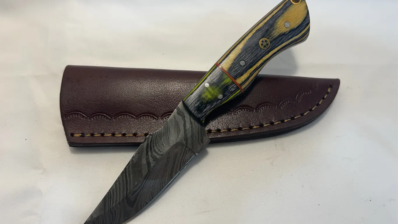 Custom Damascus Hunting Knife